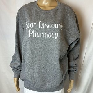 Jerzees NuBlend Pharmacy Sweatshirt. Heather Gray. Size XL. Star Market.